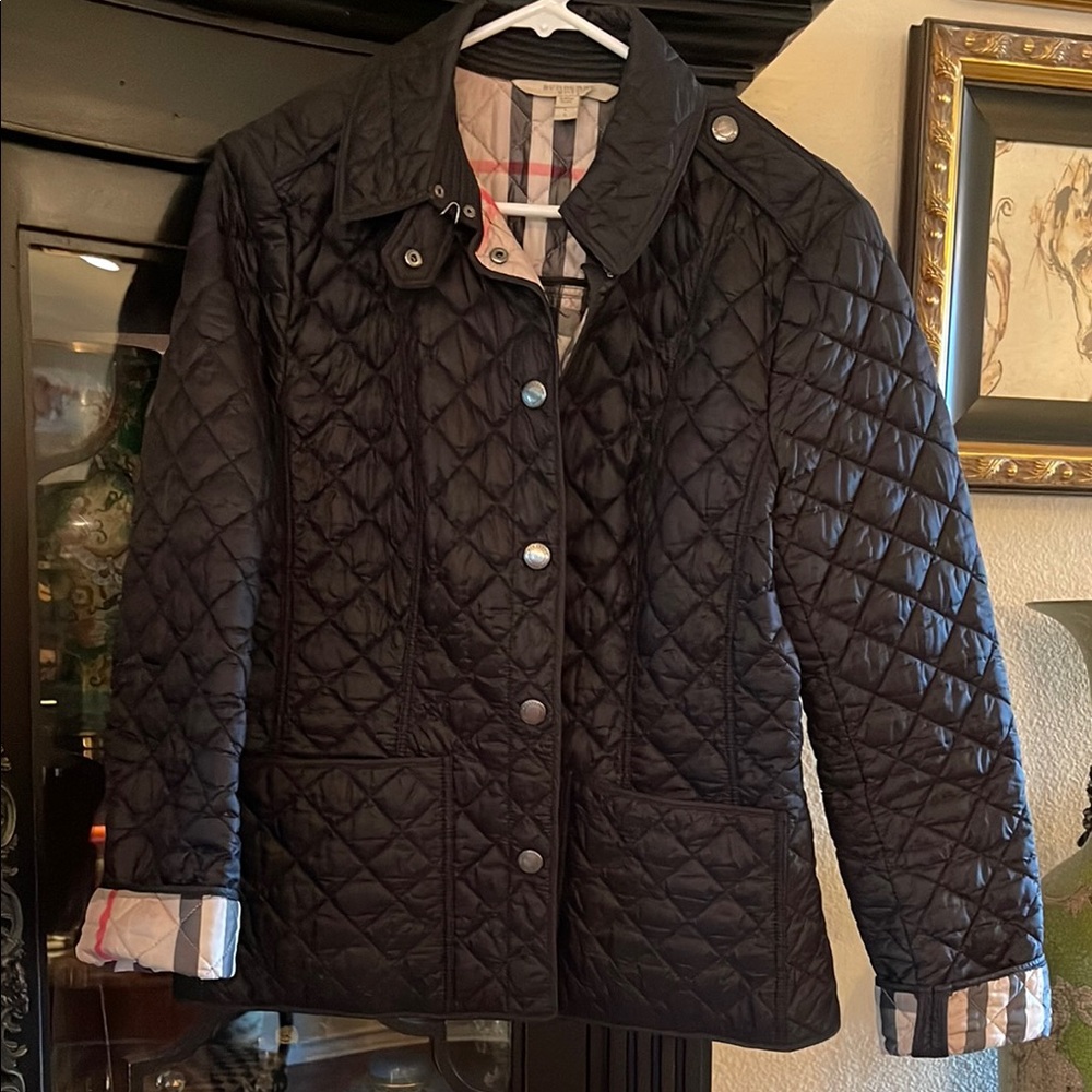 Burberry Black Utility Jacket with Quilted Design purchased at Neiman’s